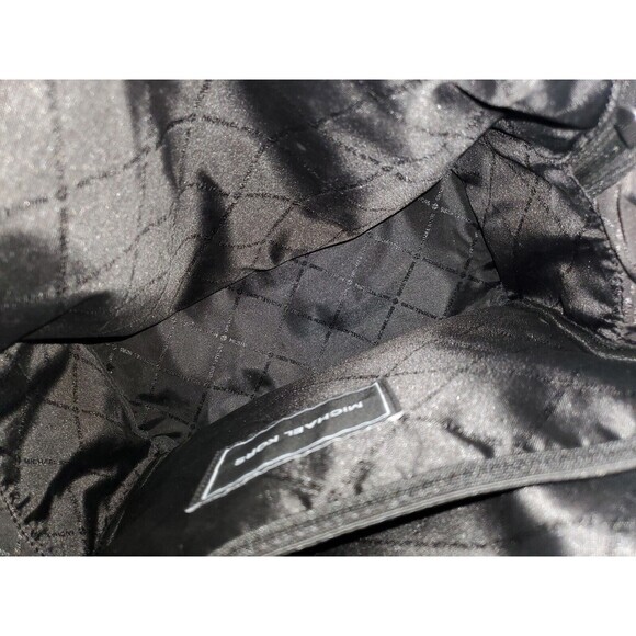 Michael Kors Backpack Black Nylon Leather Trim Travel School Bag - Picture 10 of 10